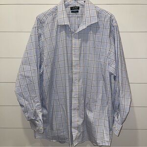 Ralph Lauren Men's Performance Stretch Big Fit Plaid Shirt Size 18.5